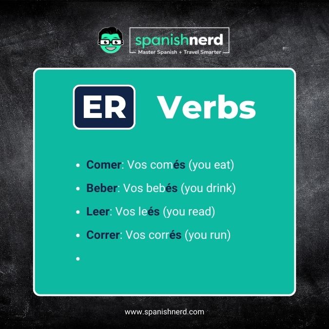 How to conjugate er verbs in Spanish from Argentina