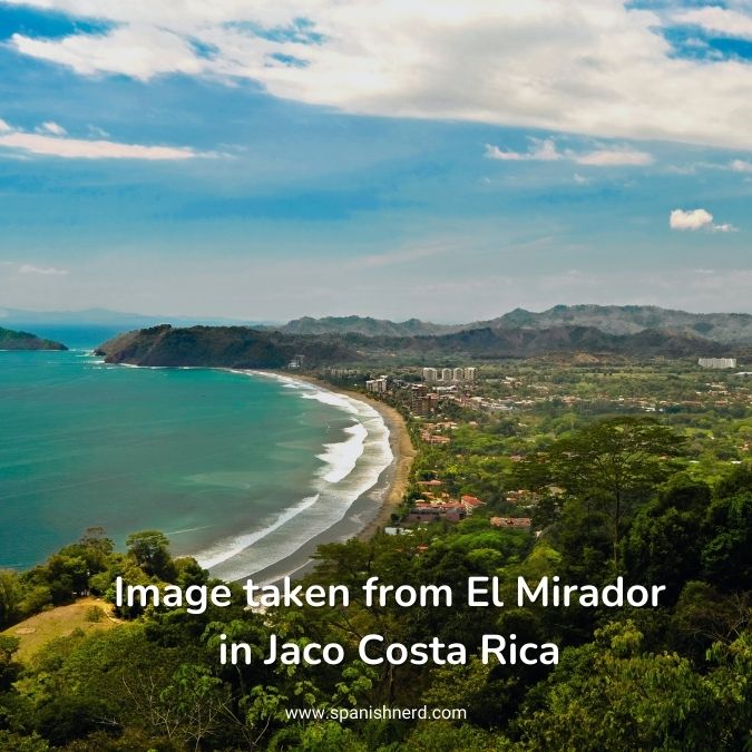 Image taken from El Mirador in Jaco Costa Rica that overlooks the town of Jaco and the Pacific Ocean